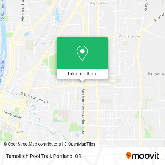 Tamolitch Pool Trail map