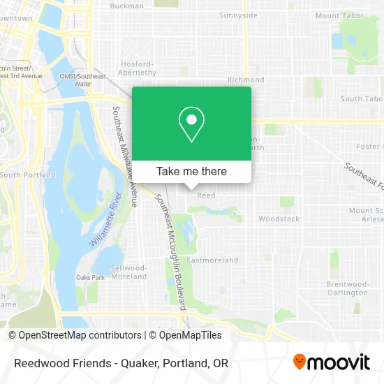 Reedwood Friends - Quaker map