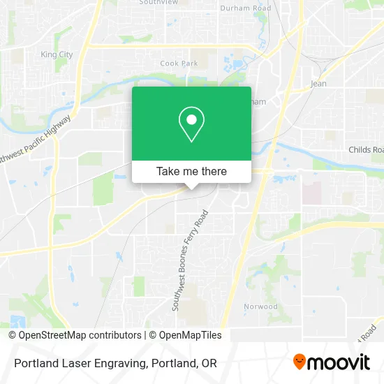 Portland Laser Engraving map