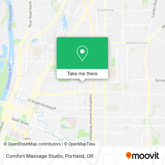 Comfort Massage Studio map