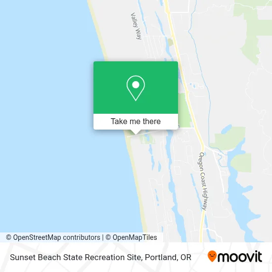 Sunset Beach State Recreation Site map