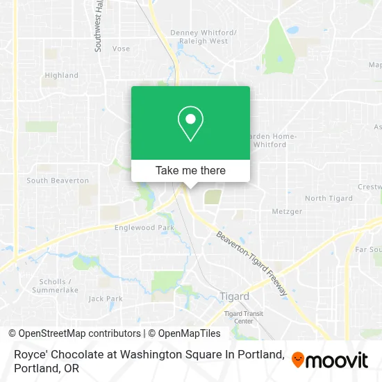 Royce' Chocolate at Washington Square In Portland map