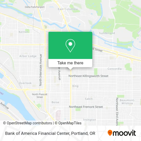 Bank of America Financial Center map