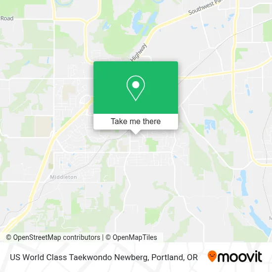 US World Class Taekwondo Newberg map