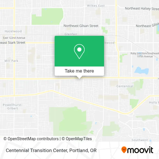 Centennial Transition Center map