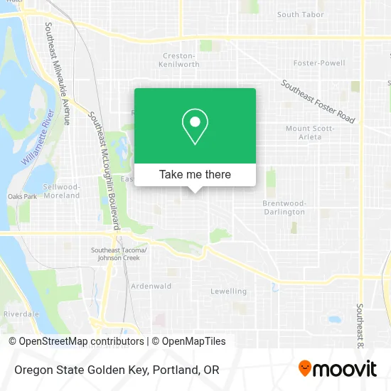 Oregon State Golden Key map