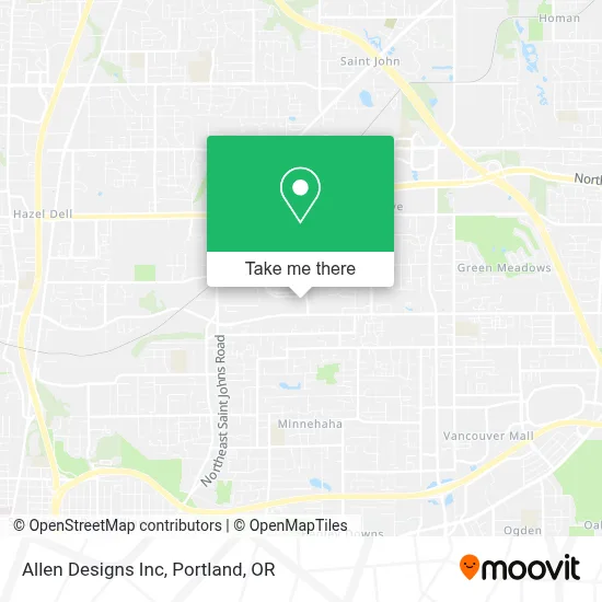 Allen Designs Inc map