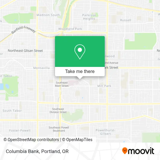 Columbia Bank map