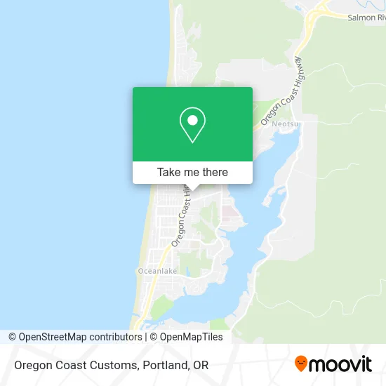 Oregon Coast Customs map