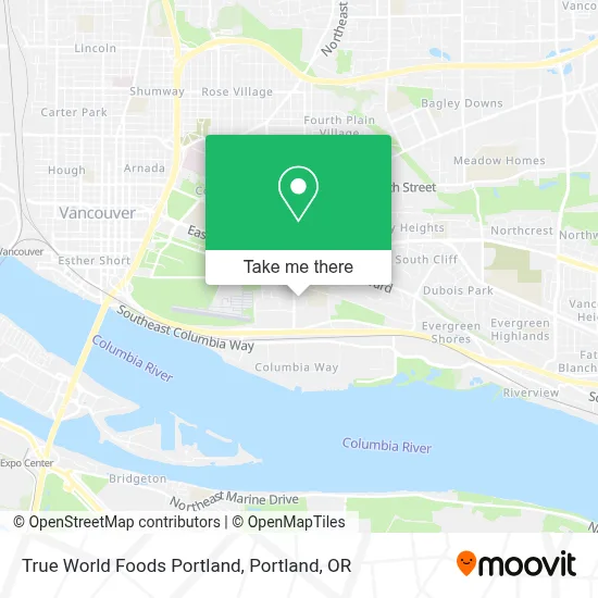 True World Foods Portland map
