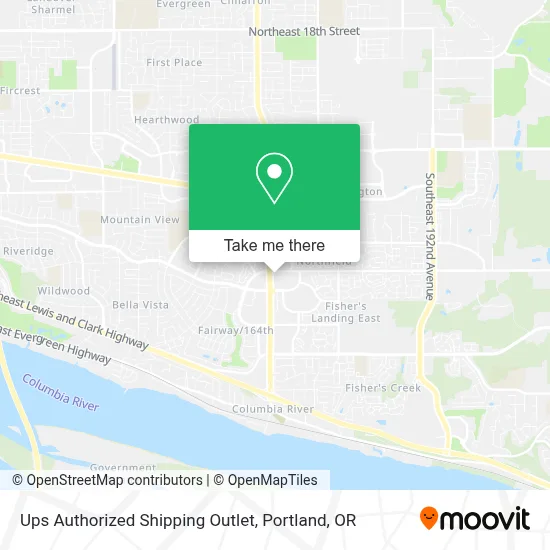 Ups Authorized Shipping Outlet map