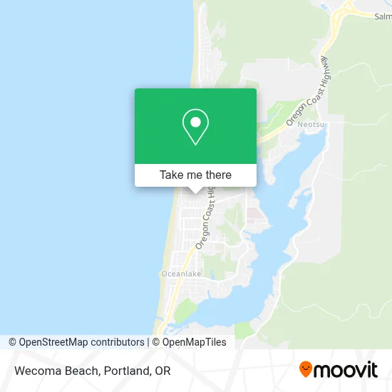Wecoma Beach map