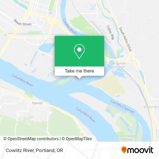 Cowlitz River map
