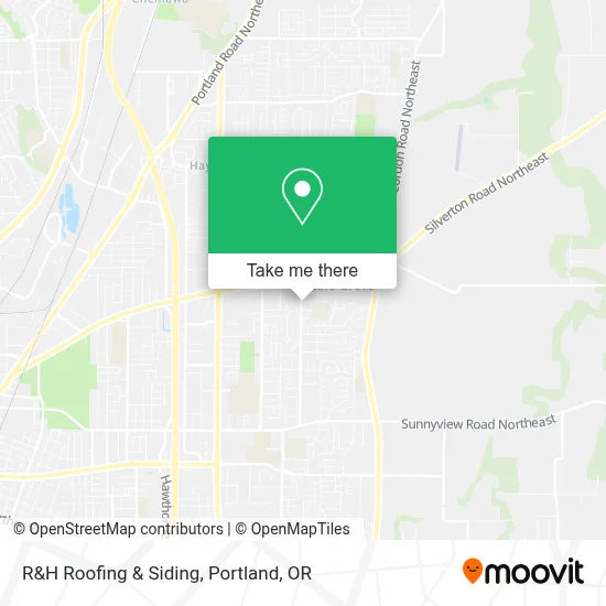 R&H Roofing & Siding map