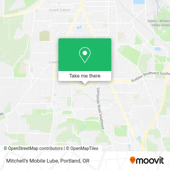 Mitchell's Mobile Lube map