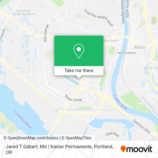 Jared T Gilbert, Md | Kaiser Permanente map