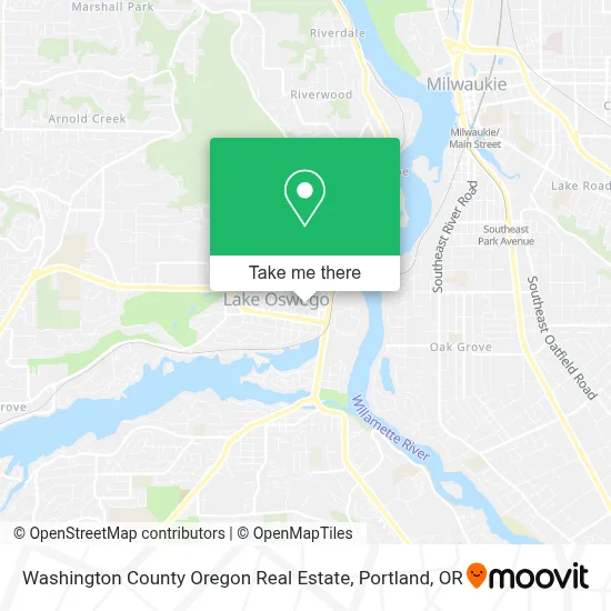 Washington County Oregon Real Estate map