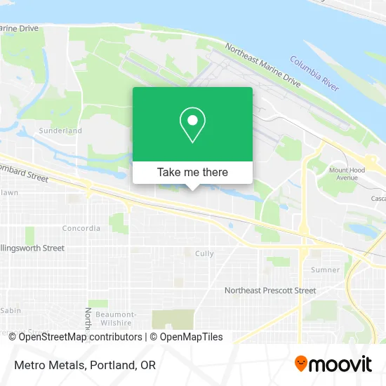 Metro Metals map