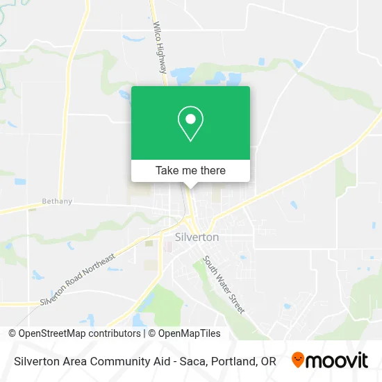 Silverton Area Community Aid - Saca map