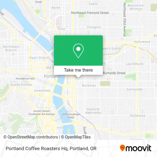 Portland Coffee Roasters Hq map