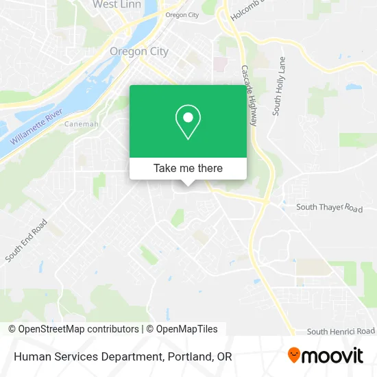 Human Services Department map