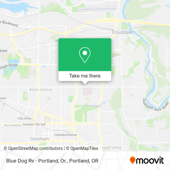 Blue Dog Rv - Portland, Or. map