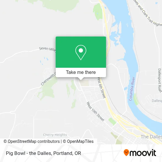 Pig Bowl - the Dalles map