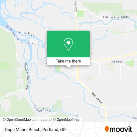 Cape Mears Beach map