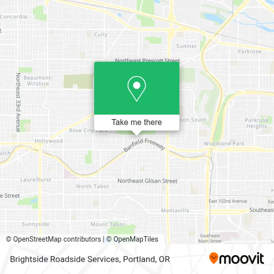 Brightside Roadside Services map