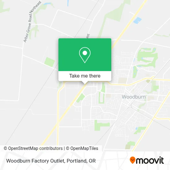 Woodburn Factory Outlet map
