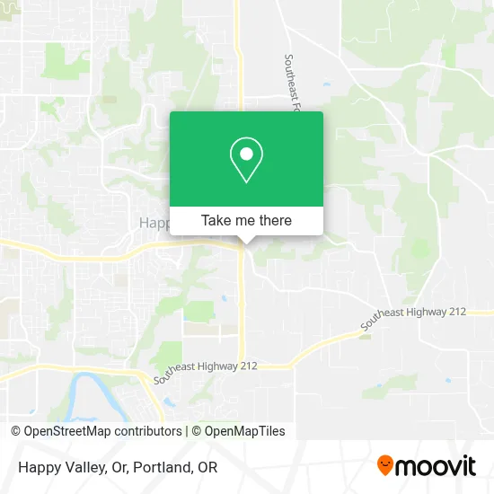 Happy Valley, Or map