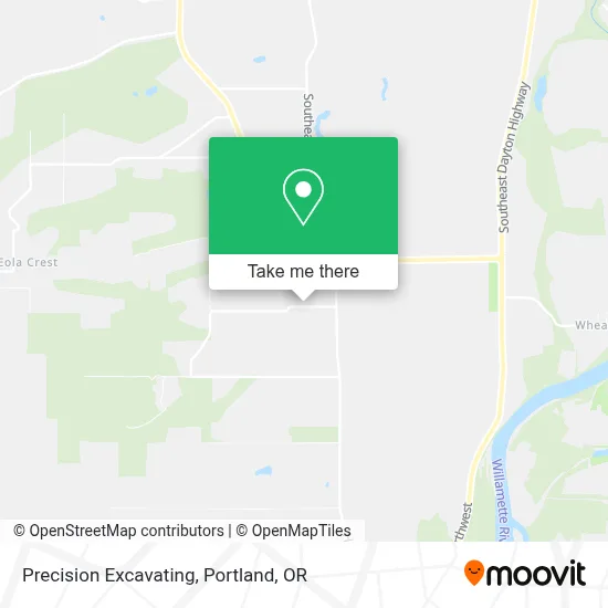 Precision Excavating map