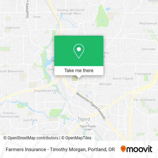 Farmers Insurance - Timothy Morgan map