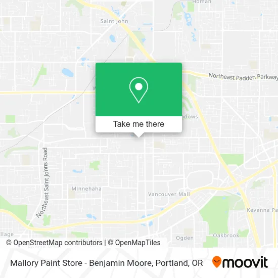 Mallory Paint Store - Benjamin Moore map
