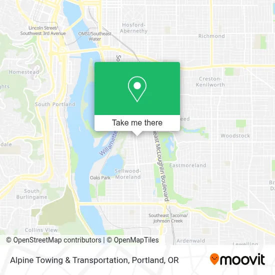 Alpine Towing & Transportation map