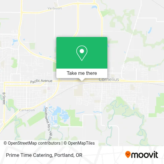 Prime Time Catering map