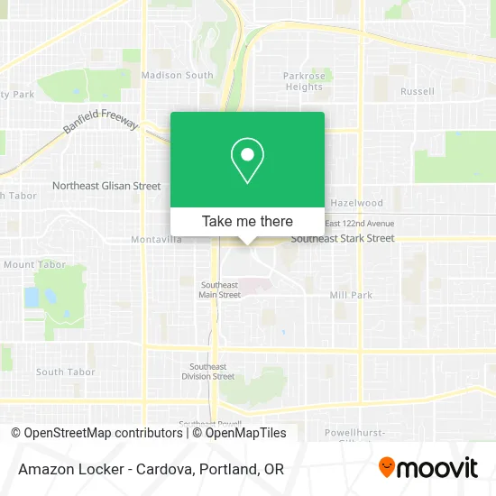 Amazon Locker - Cardova map
