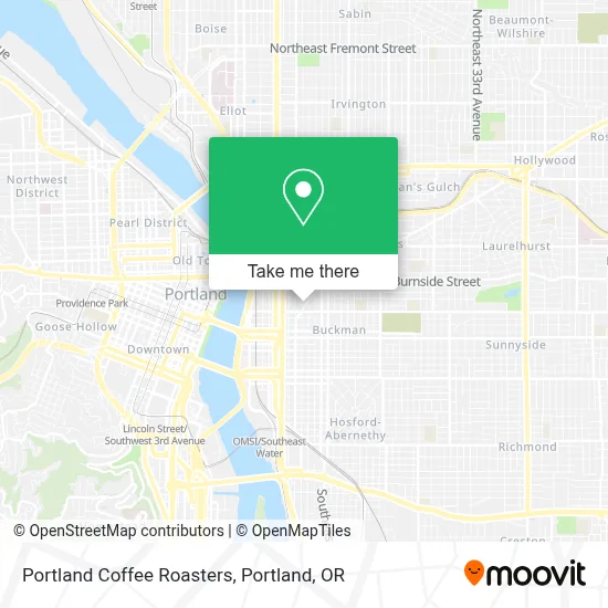 Portland Coffee Roasters map