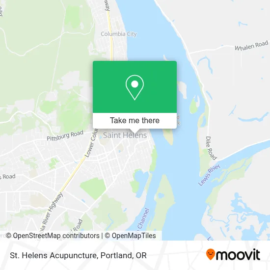 St. Helens Acupuncture map