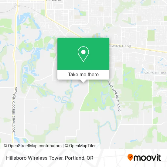 Hillsboro Wireless Tower map