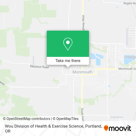 Wou Division of Health & Exercise Science map