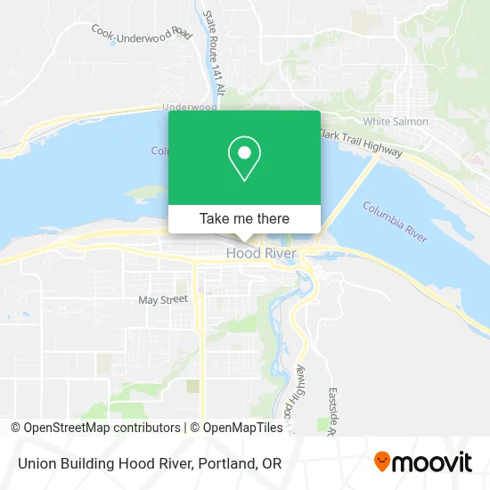 Union Building Hood River map