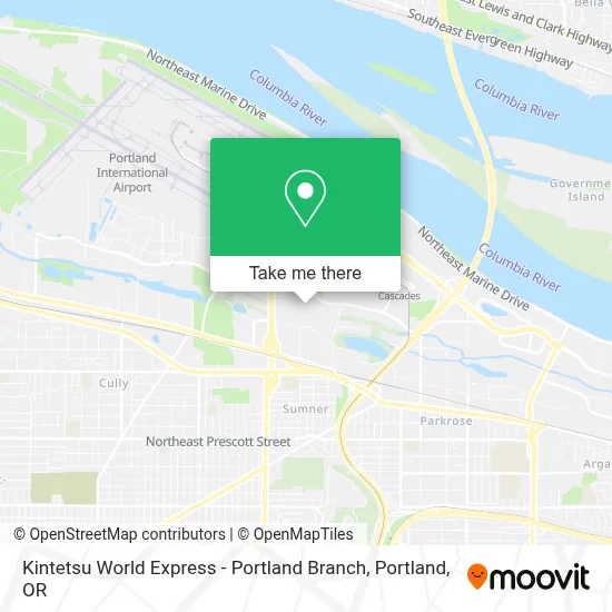Kintetsu World Express - Portland Branch map