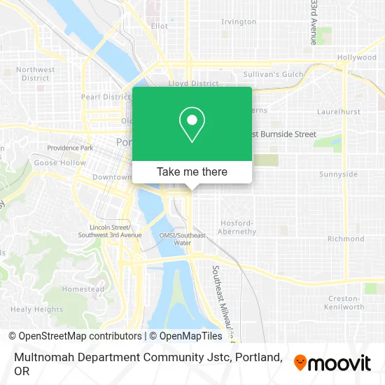 Multnomah Department Community Jstc map