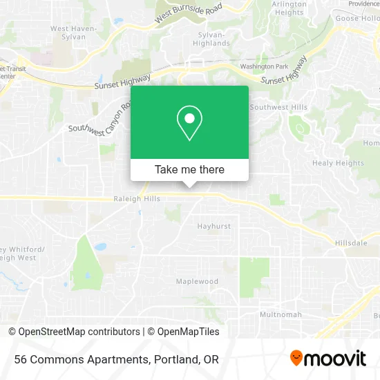 56 Commons Apartments map