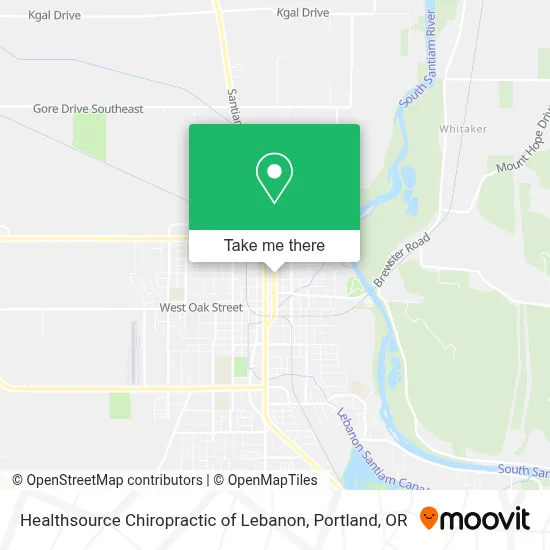 Healthsource Chiropractic of Lebanon map