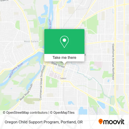 Oregon Child Support Program map