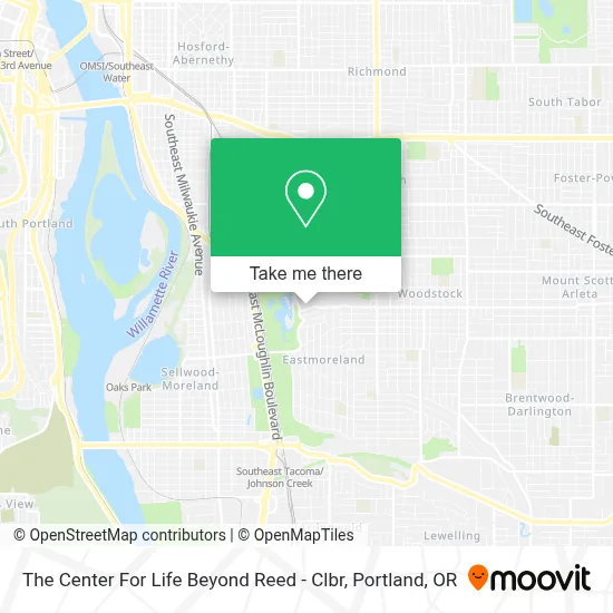 The Center For Life Beyond Reed - Clbr map