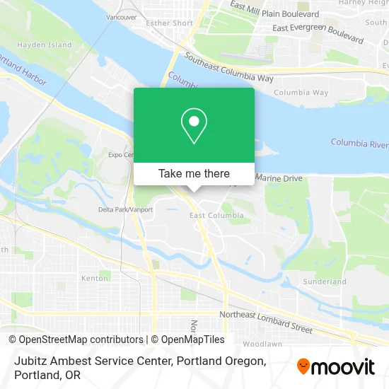 Jubitz Ambest Service Center, Portland Oregon map