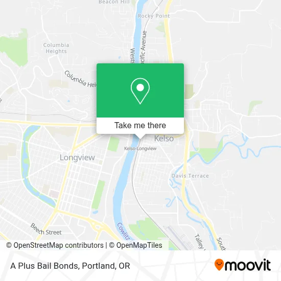 A Plus Bail Bonds map